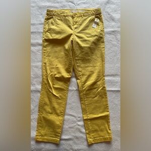 NWT Anthropologie Chino Relaxed Yellow Pants 29